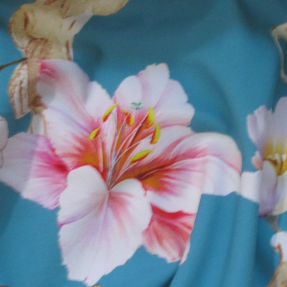 Gottex Turquoise Floral Print One Piece Swimsuit 8 - Picture 10 of 10